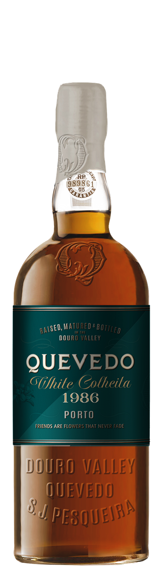 1986 White Colheita Port i trækasse- Porto Quevedo